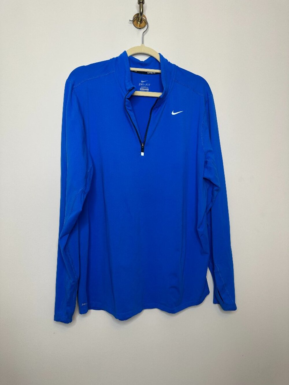 Nike Running Dri-Fit Long Sleeve 1/4 Zip Blue Men's XL